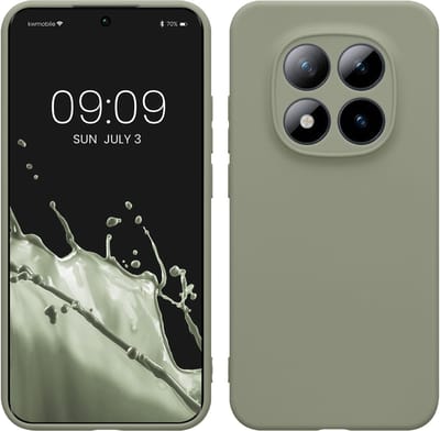 kwmobile telefoonhoesje geschikt voor Xiaomi Redmi Note 15 Pro 5G - Hoesje voor smartphone - Precisie camera uitsnede - In grijsgroen