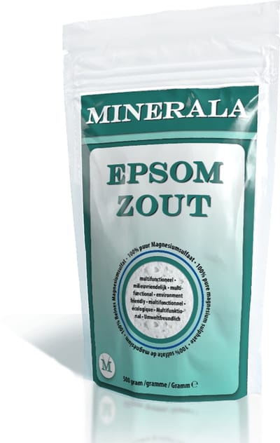 Epsomzout - 500 gram - Minerala - Bitterzout - Magnesiumsulfaat - Badzout - Epsompoeder - Epsom zout - Epsomsalt - Epsompowder - Epsombadzout - Sulfaatpoeder - badzout