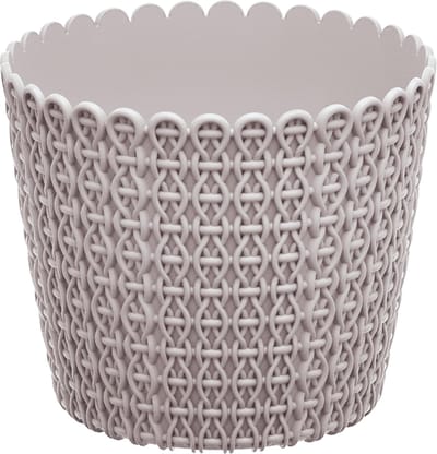 Bloempot Buiten Binnen Rond Nitly 26cm TAUPE Prosperplast / 2 STUKS ! /