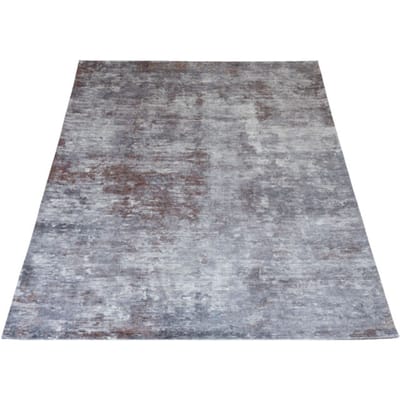 Vloerkleed Yara Silver 70 x 140 cm - Vintage Design Vloerkleed met Verweerd Patroon
