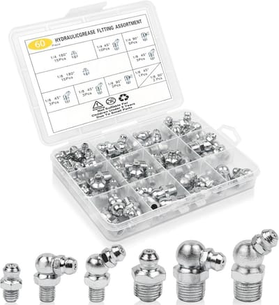 Vetfittingen Set voor Efficiënte Smering - 60 Stuks in Diverse Maten