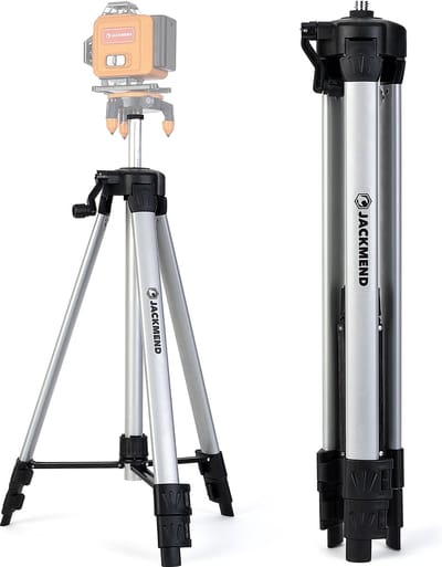 JACKMEND Laserstatief - Laser Niet Inbegrepen - Tot 1,5M Verstelbaar - 50KG Draagvermogen - 5/8 Inch Schroefdraad - Incl. Opbergtas