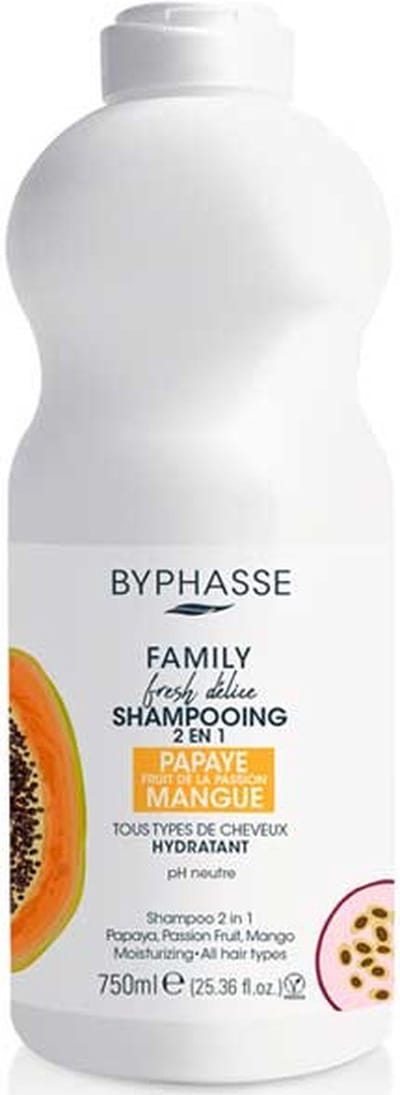 Shampoo and Conditioner Byphasse Family Fresh Delice Mango Passion Fruit Papaya (750 ml)