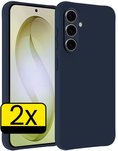 Hoesje - 2 Stuks - Geschikt voor Samsung Galaxy S26 - Sterk & Shockproof - Case Siliconen - Back Cover - Telefoon Hoes - Telefoonhoesjes - Donkerblauw
