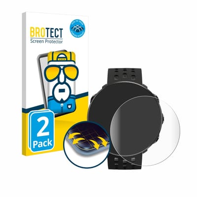 BROTECT - Screenprotector voor Polar Vantage M2 - Folie Beschermfolie transparant volledig dekking - 2 Stuks