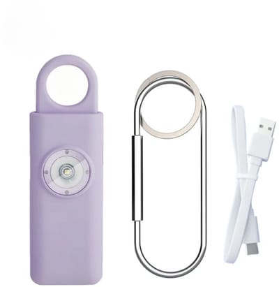 Persoonlijk Veiligheidsalarm - Persoonlijke veiligheids alarm - Sleutelhanger - Persoonlijke Alarm - Persoonlijke Alarmen - 130 dB Alarm met Knipperlicht - Zelfverdediging voor Vrouwen, Kinderen en Ouderen - Compact & Stijlvol - Lila