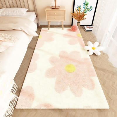 Couverture de lit légère et luxueuse, tapis de chambre à coucher anti-chute, épais, pour enfants, chambre de fille, tapis de sol pour salon 60*160cm