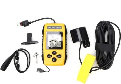 Fishfinder met Sonarsensor voor Dieptemeting en Visdetectie - Draagbaar en Geschikt voor Meer, Rivier en Zee - Inclusief Transducer en Visalarm
