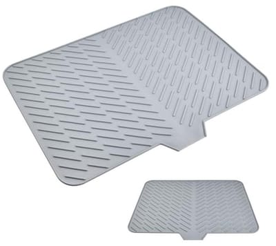 Grote Silicone Afdruipmat met Antislip en Opvouwbaar Design - V-vormige Keukendroogmat (58 x 43 cm)