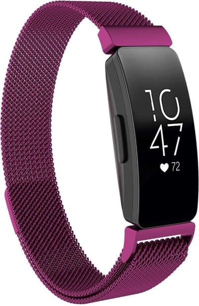 KELERINO. Milanees bandje geschikt voor Fitbit Inspire (HR) - Paars - Small
