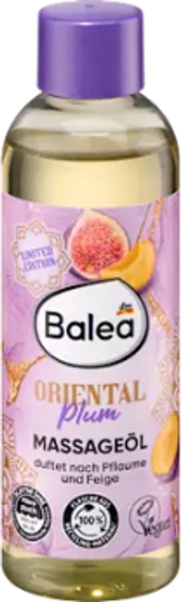 Balea Massageolie Oriental Plum | 1x 100 ml - Pruim & Vijg - Met amandel- en druivenpitolie | Limited Edition 2025