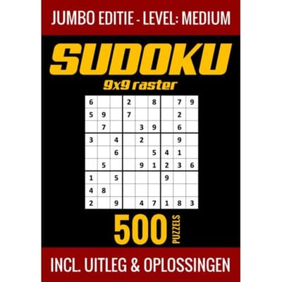 Sudoku Medium - Jumbo Editie - 500 Puzzels - Incl. Uitleg En Oplossingen - Puzzelboek Shop