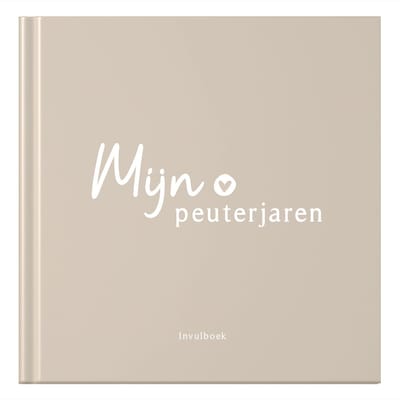 Fyllbooks - Opgroeiboek Mijn Peutertijd - Herinneringsboek - Invulboek - Kinderen 1 tot 4 jaar - Beige