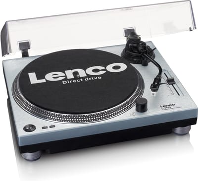 Lenco Platenspeler - Direct drive - USB naar PC encoding - L-3809ME - Metallic Grey