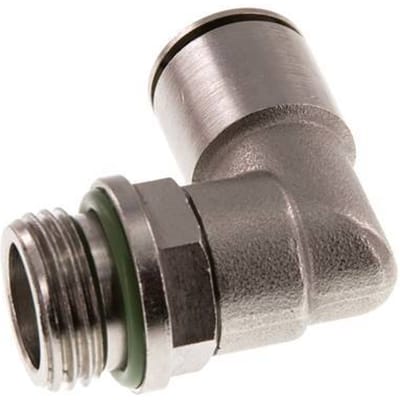 14mm x G1/2'' 90 graden L-verbinding Messing Insteekfitting Buitendraad Draaibaar FKM
