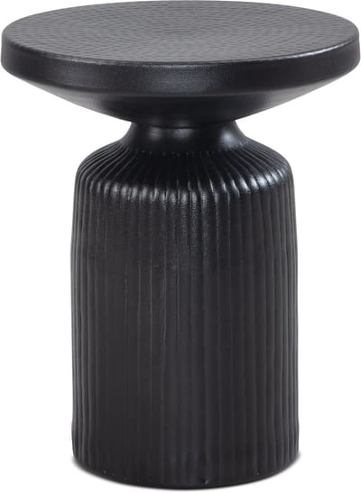 Bijzettafel zwart metaal 50 cm hoog
