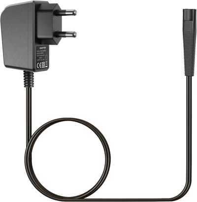 12V-oplader, compatibel met Braun-scheerapparaten en -trimmers uit de series 1/3/5/6/7/8/9 en Silk-épil uit de series 5/7/9 – Zwarte netlader, 1,5 m, Phonillico®
