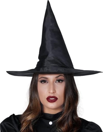 Heksenhoed - zwart - voor dames - Halloween/horror/carnaval - heksen verkleed hoeden