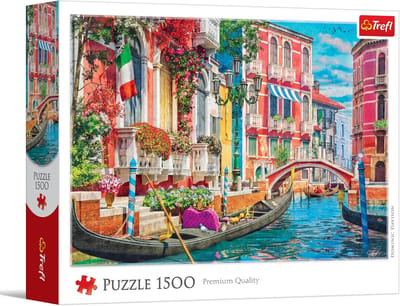 Legpuzzel Venetië - Stadsgezicht Puzzel - Ontspannend Vermaak - 1500 Stukjes - 85 x 58 cm - Multicolor