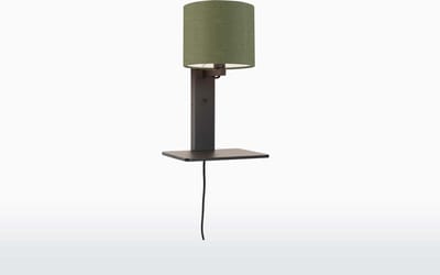 GOOD&MOJO Wandlamp Andes - Bamboe Zwart/Groen - 19x24x36cm - Binnen Scandinavisch,Bohemian