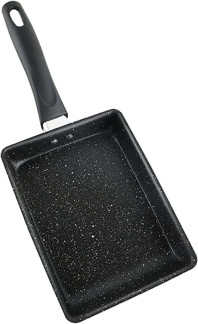 Omeletpan Koekenpan - Japanse pan - Ontbijt Maken - Antiaanbaklaag - 19.5x14.5cm - Zwart