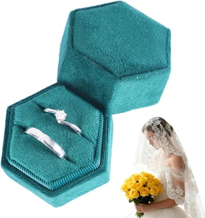 Ringdoosje - Sieradenhouder - Feestelijke Opslag - Geometrische Vorm - 5.3cm - Groen