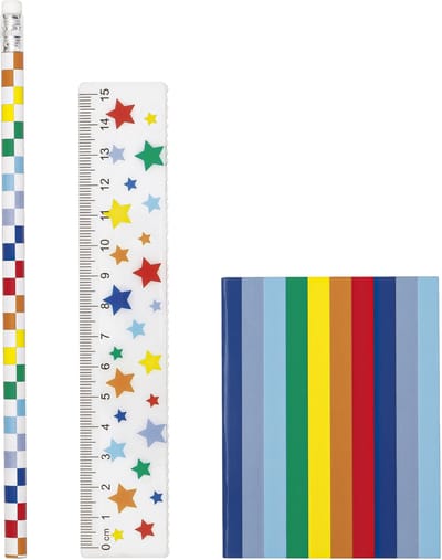 UNIQUE - Set van 18 Regenboog schrijfwaren