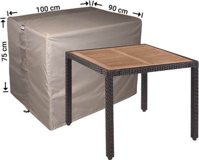 Raffles Covers Beschermhoes tuintafel - 100 x 90 H: 75 cm - RT10090 - Waterdicht - Ademend - UV-bestendig - Elastisch rijgkoord - Beschermhoes tuinmeubelen