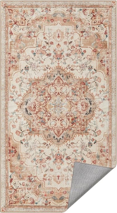 MAZAZU - Vloerkleed - Antislip - Wasbaar - Beige - 80x150