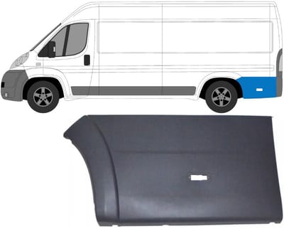Achterste zijlijst sierlijst voor Peugeot Boxer 2006-2018 / Links