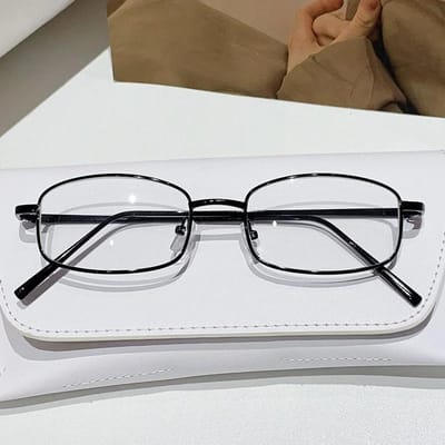Y2K Harajuku Kleine Vierkante Bril Dames Retro Metalen Bril Helder Bril Decoratieve Bril
