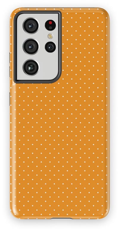 Micro Dots Tough Hoesje Samsung Galaxy S21 Ultra | Geschikt Voor Mag | Stippen Motief Backcover Samsung Galaxy S21 Ultra Golden Glow