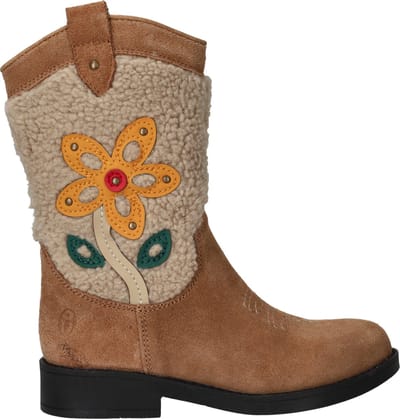 Cowboylaarzen | Meisjes | Brown Flower | Leer | Shoesme | Maat 33