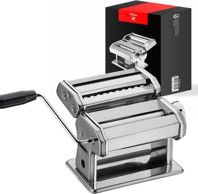 Pastamaker - Pastamachine Deegroller - Verse Pasta Maken - Roestvrij Staal - 1 stuk - Zilverkleurig