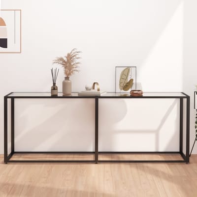 vidaXL - Wandtafel - 200x35x75,5 - cm - gehard - glas - transparant