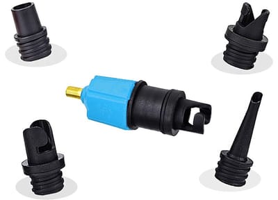 Dailygoods - Compressor naar opblaasbare pompventiel - Ventieladapter - Sterke en robuuste structuur - Blauw - Geschikt voor luchtmatras en boot - Ide...
