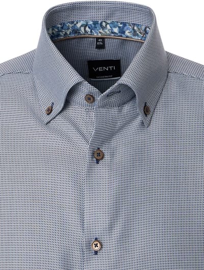 Venti Overhemd Met Motief Button Down Boord Modern Fit - XXL