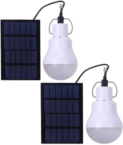 Allecto - Solar-gloeilamp - Oplaadbaar - Draagbaar - LED verlichting - Camping lamp - Noodlicht voor thuis en outdoor