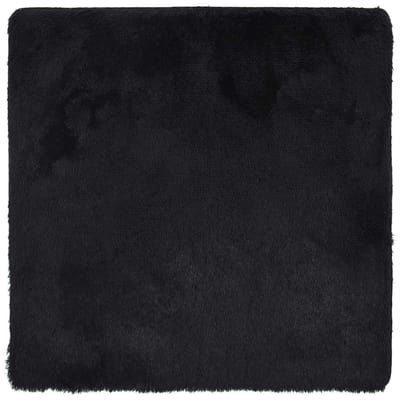 vidaXL - Hoogpolig - vloerkleed - NAVARRA - 120x120 - cm - polyester - zwart