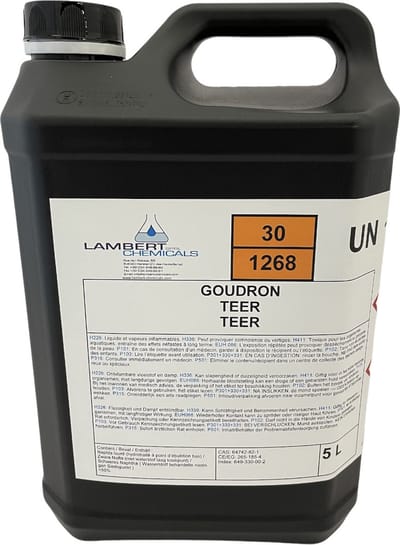 Lambert Chemicals Koolteer - Zwarte olieachtige vloeistof - roestwerend - vochtbescherming - 5 L