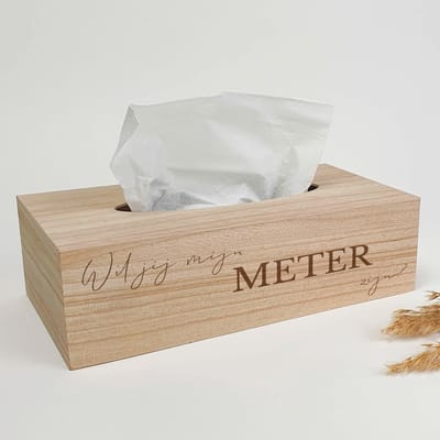 Tissue box - Meter vragen - Cadeau meter - Cadeau meter vragen - Wil je mijn meter zijn - Wil jij mijn meter worden - zakdoekendoos