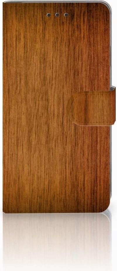 Book Case voor Apple iPhone Xs Max Book Style Case Donker Hout
