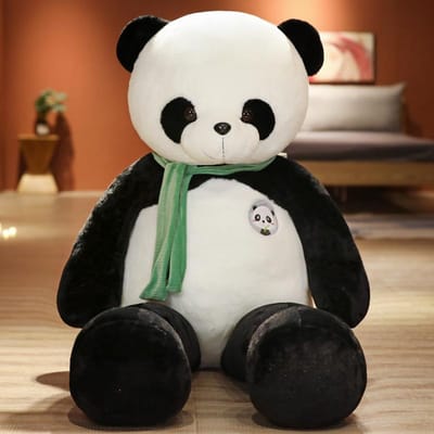80/100/120CM Schattig Panda Pluche Speelgoed Super Zacht Knuffeldier Leuk Cadeau Voor Kinderen Verjaardag Kerstcadeau 80cm groen