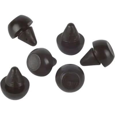 Fix-o-moll Stootdop - Voor Stalen Kozijn - Zwart - Elastomeer - Diameter 6mm - 6 Stuks