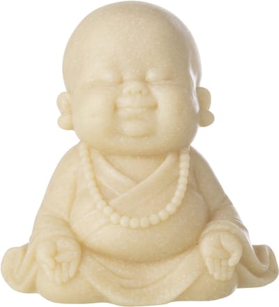 J-Line decoratie Monnik Zen - polyresin - geel - small