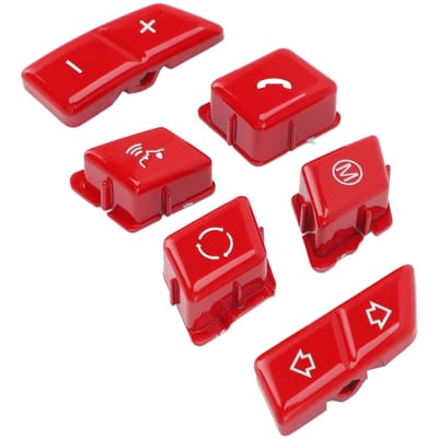 6 STUKS Stuurwielbedieningsknop Sportieve Decoratieve Interieur Stuurwielknoppen Set red