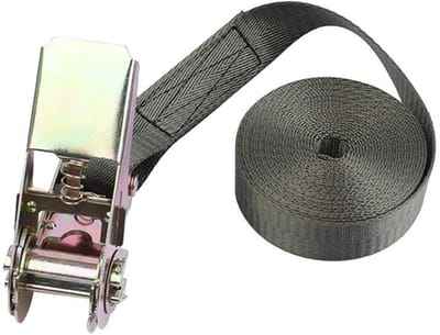 Vastbinden sjorren riem met metalen gesp - 10 meter - 849kg draagkracht - rood/geel/blauw/legergroen/zwart/grijs - Zware spanriem