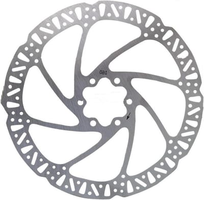 Fiets Schijfremrotor - Remrotor - Veilig Fietsen - Roestvrij Staal - 160mm - Zilver