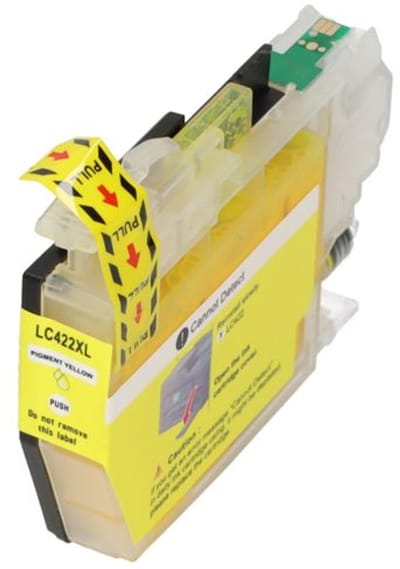 PrintAbout huismerk Inktcartridge LC-422XLY Geel Hoge capaciteit geschikt voor Brother