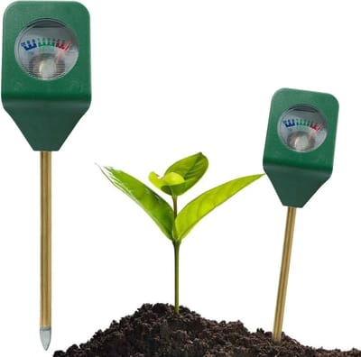 Bodem pH meter - Vochtmeter planten - Plantenverzorging meten - 3-in-1 functionaliteit - 17 cm lengte - Zilver